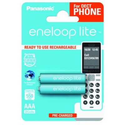 Panasonic eneloop lite BK-4LCCE/2DE 550mAh AAA DECT BL2 (Аккумулятор)
